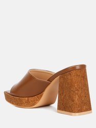 Flexes Flared Block Heel Sandals