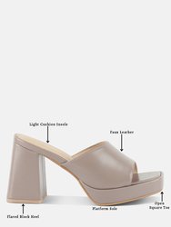 Flexes Flared Block Heel Sandals