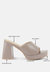 Flexes Flared Block Heel Sandals