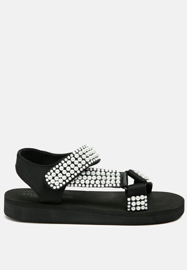 Floater Sandals In Black - Black