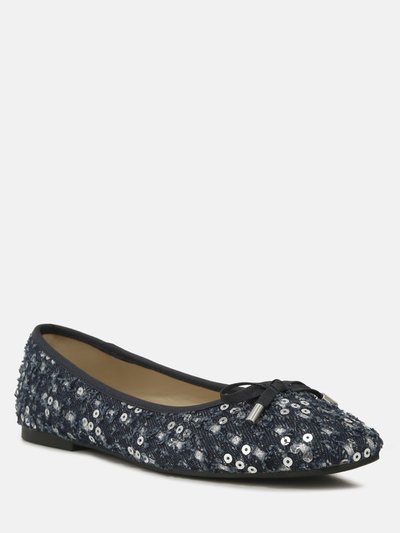 London Rag Florent Sequin Flat Bow Ballerinas product