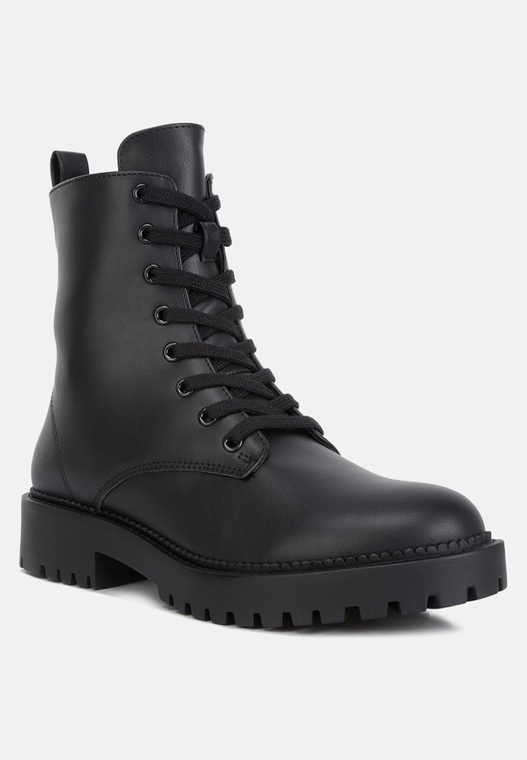 Forter Faux Leather Lace up Boots