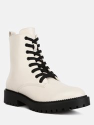 Forter Faux Leather Lace up Boots