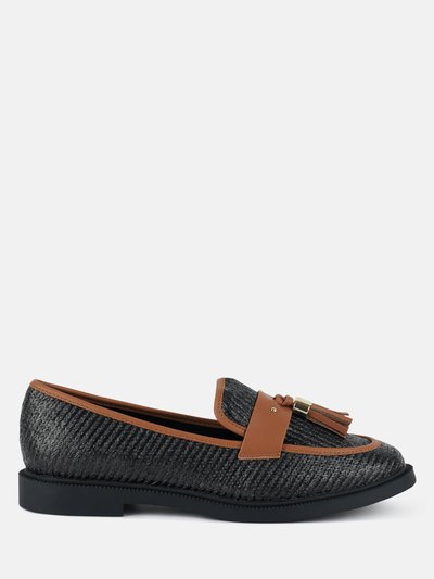 London Rag Foxford Tassle Detail Raffia Loafers product