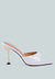 French Cut Croc Texture Patent Faux Leather Sandals - White