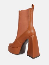 Frosty High Platform Block Heel Chelsea Boot