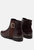 Frothy Buckled Ankle Boots With Croc Detail