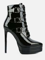 Gangup High Heeled Stiletto Boots - Black