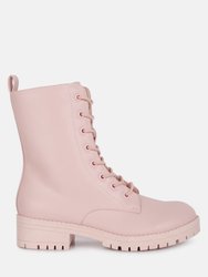Geneva High Top Ankle Boot - Pink