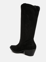 Ginni Embroidered Calf Boots