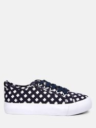 Glam Doll Casual Flatform Sneakers - Blue
