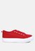 Glam Doll Casual Flatform Sneakers - Red