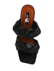 Glam Girl Twisted Strap Spool Heel Sandals