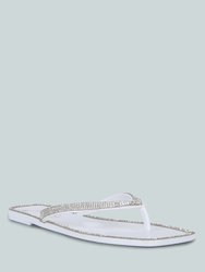 Golightly Diamante Stud Detail Thong Flats