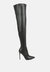Gush Over Knee Heeled Boots - Black