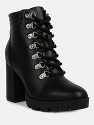 Hamiltons Lace up Block Heel Boots