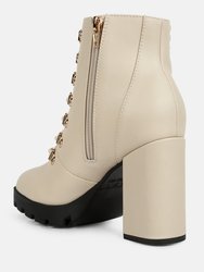 Hamiltons Lace up Block Heel Boots