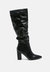 Hanoi Knee High Slouch Boots - Black