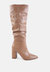 Hanoi Knee High Slouch Boots - Taupe
