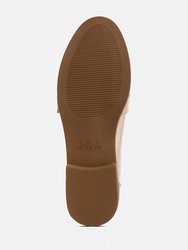 Haruka Metallic Faux Leather Loafers