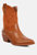 Hasting Patchwork Detail Low Heel Cowboy Boots