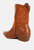 Hasting Patchwork Detail Low Heel Cowboy Boots