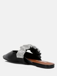 Hemessen Diamante Strap Flat Mules