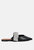 Hemessen Diamante Strap Flat Mules - Black