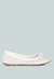 Hosana Rhinestones And Stud Embellished Ballet Flats - Off White