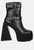 Hot Cocoa High Platform Ankle Boots - Black