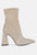 Hustlers Shimmer Block Heeled Ankle Boots - Gold