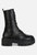 Jaimi Ankle Length Combat Platform Boots - Black