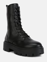 Jaimi Ankle Length Combat Platform Boots