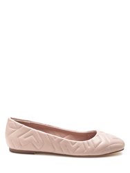 Janice Quilted Ballerina Flats - BLUSH