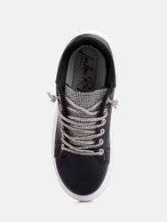 Jaxen Rhinestones Lace up Sneakers