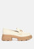 Jaxtyn Chunky Platform Heel Loafers - Beige