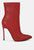 Jenner High Heel Cowboy Ankle Boots - Red