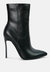 Jenner High Heel Cowboy Ankle Boots - Black