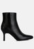 Jerry High Ankle Stiletto Boots - Black