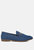 Jiro Horsebit Detail Flat Loafers - Denim