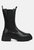Jolt Elasticated Gussets Lug Sole Boots - Black