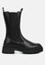 Jolt Elasticated Gussets Lug Sole Boots - Black