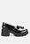 Jonah Platform Loafer - Black White
