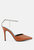 Joyce Diamante Embellished Stiletto Mule Sandals - Mocca