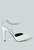Joyce Diamante Embellished Stiletto Mule Sandals - White