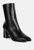 Kaira Metallic Accent Heel High Ankle Boots