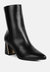 Kaira Metallic Accent Heel High Ankle Boots