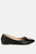 Karder Brooch Detail Ballet Flats - Black