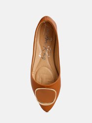 Karder Brooch Detail Ballet Flats