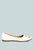 Karder Brooch Detail Ballet Flats - White